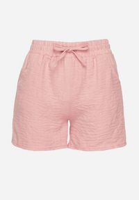 Born2be - Różowe Szorty Ozdobione Wiązaniem Liraine. Okazja: na co dzień. Kolor: różowy. Wzór: aplikacja. Sezon: lato. Styl: casual #7