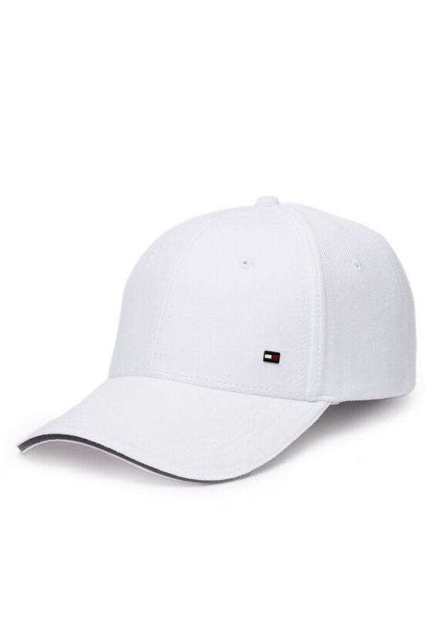TOMMY HILFIGER - Tommy Hilfiger Czapka z daszkiem Corp Flannel AM0AM13164 Biały. Kolor: biały. Materiał: bawełna