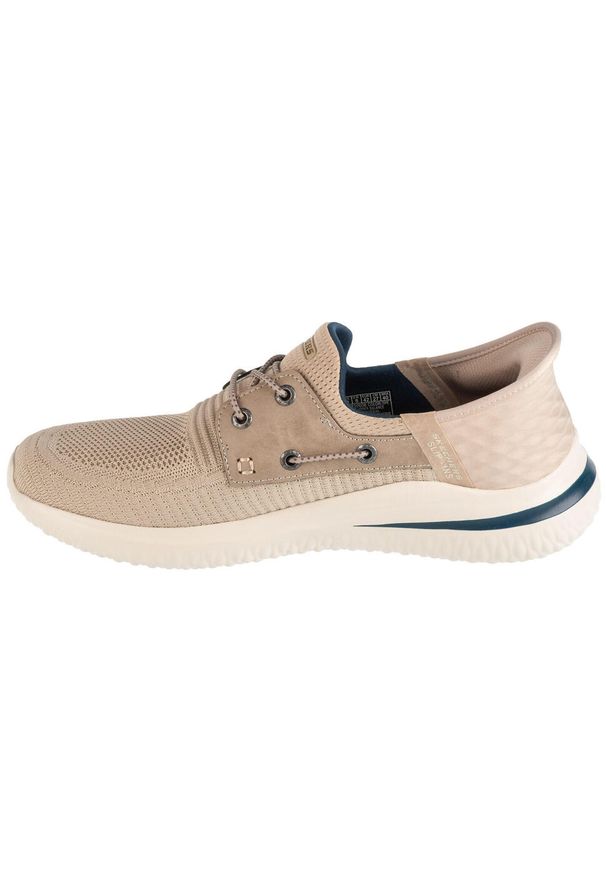 skechers - Buty sportowe Sneakersy męskie, Slip-Ins: Delson 3.0 - Roth. Kolor: beżowy. Sport: turystyka piesza