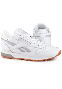 Buty damskie do chodzenia Reebok CLASSIC LEATHER. Kolor: wielokolorowy, szary, biały. Model: Reebok Classic. Sport: turystyka piesza #1