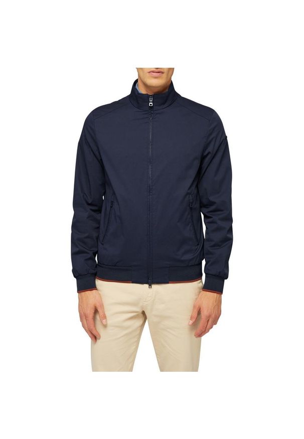 Geox - Kurtka GEOX M EOLO BOMBER Niebieski. Kolor: niebieski. Materiał: tkanina