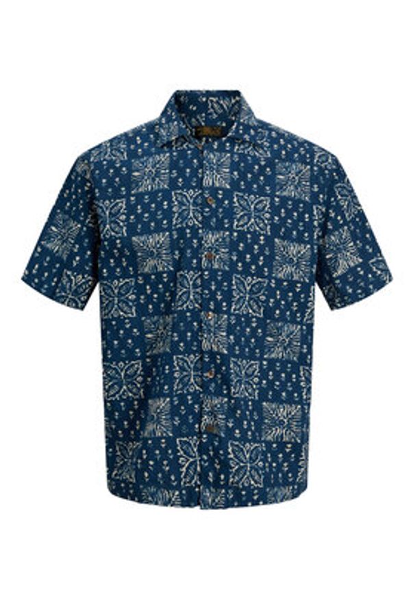 Jack & Jones Koszula Blulyon 12291968 Niebieski Regular Fit. Kolor: niebieski. Materiał: bawełna