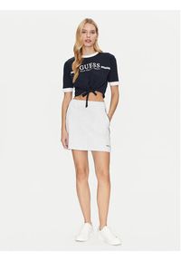Guess Spódnica mini V5GD02 KCS01 Szary Regular Fit. Kolor: szary. Materiał: bawełna
