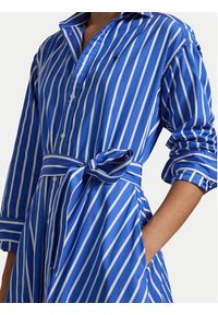 Polo Ralph Lauren Sukienka koszulowa 211891428004 Niebieski Regular Fit. Typ kołnierza: polo. Kolor: niebieski. Materiał: bawełna. Typ sukienki: koszulowe #2