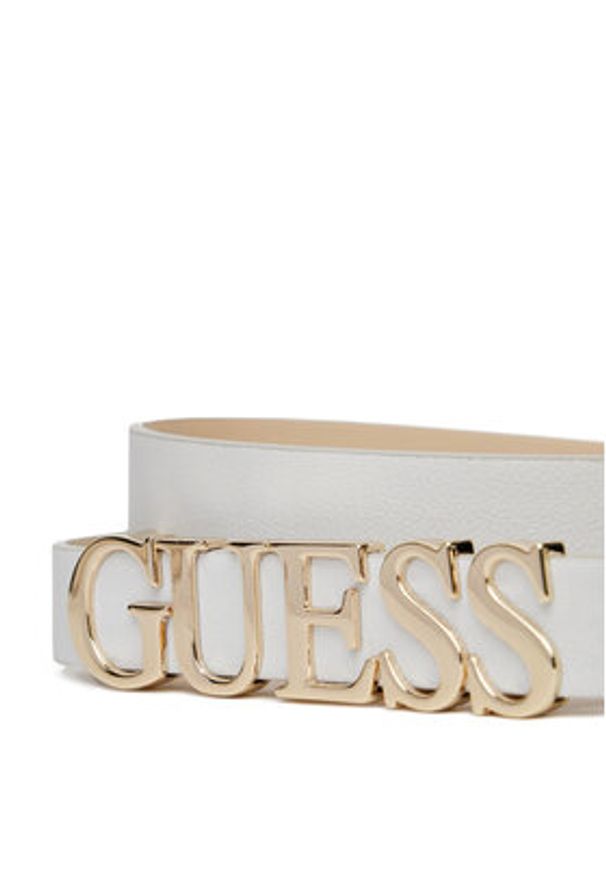 Guess Pasek Damski BW9231 P5235 Biały. Kolor: biały. Materiał: skóra