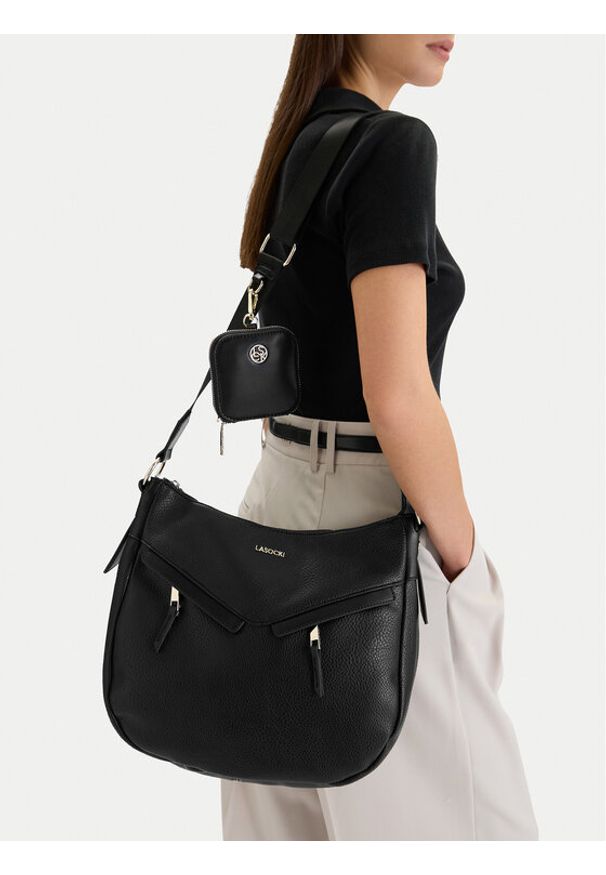 Lasocki Torebka CEO-LSK-X-002-07 Czarny. Kolor: czarny