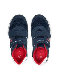 TOMMY HILFIGER - Tommy Hilfiger Sneakersy Low Cut Velcro Sneaker T1B4-30481-0732 S Granatowy. Kolor: niebieski. Materiał: skóra #7