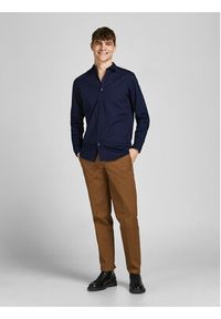 Jack & Jones - Jack&Jones Koszula 12201905 Granatowy Slim Fit. Kolor: niebieski. Materiał: bawełna