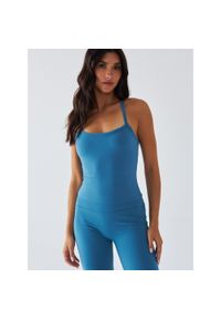 BESHAPED - Top Sportowy BeShaped Morning Dew. Kolor: niebieski. Materiał: nylon, elastan. Sport: bieganie #1