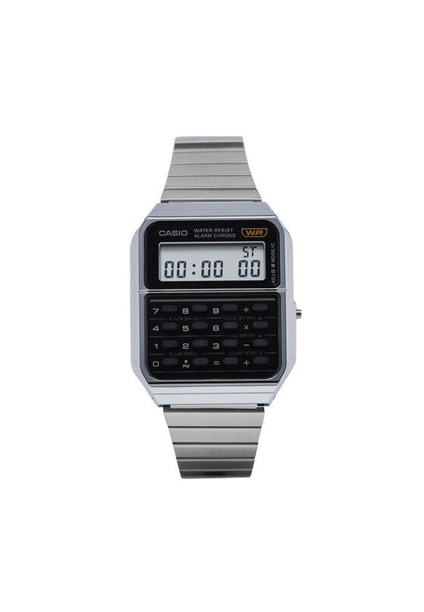 Casio Zegarek Vintage Edgy CA-500WE-1AEF Srebrny. Kolor: srebrny. Styl: vintage