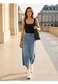 Sinsay - Top na ramiączkach - czarny. Kolor: czarny. Długość rękawa: na ramiączkach #1
