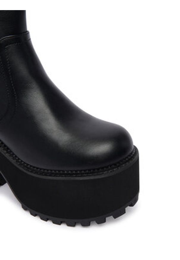 Buffalo Botki Killah Zip Boot Mid 1622374 Czarny. Kolor: czarny. Materiał: skóra