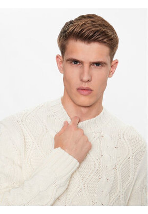 PAUL & SHARK - Paul&Shark Sweter 13311047 Écru Regular Fit. Kolor: kremowy. Materiał: wełna
