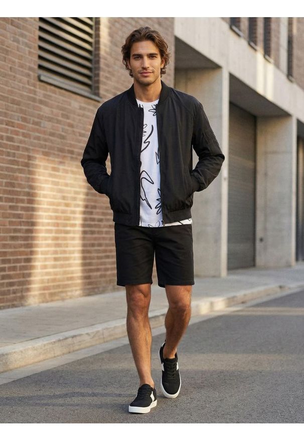 Sinsay - Kurtka bomberka - czarny. Kolor: czarny