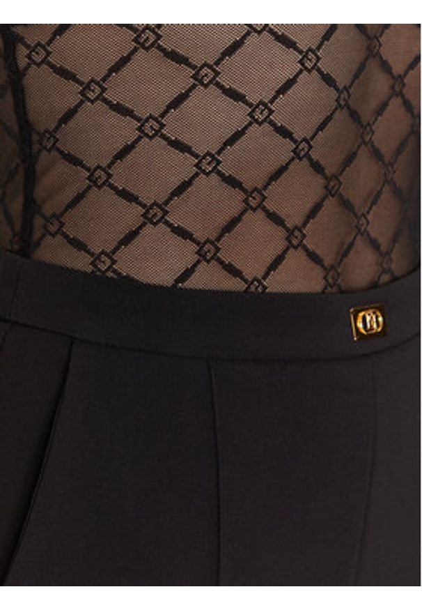 Elisabetta Franchi Body BO-020-51E2-V150 Czarny Slim Fit. Kolor: czarny. Materiał: syntetyk