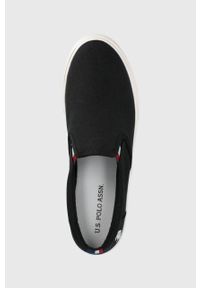 U.S. Polo Assn. tenisówki męskie kolor czarny. Nosek buta: okrągły. Kolor: czarny. Materiał: guma