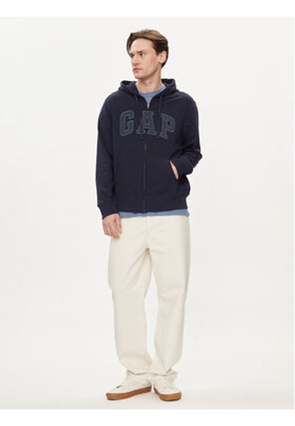 GAP - Gap Bluza 868454-01 Granatowy Regular Fit. Kolor: niebieski. Materiał: bawełna