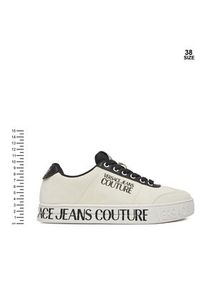 Versace Jeans Couture Sneakersy 78VA3SK6 Biały. Kolor: biały. Materiał: skóra, zamsz #6