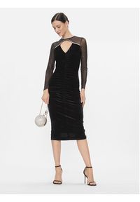 Nissa Sukienka koktajlowa RS14361 Czarny Slim Fit. Kolor: czarny. Materiał: syntetyk. Styl: wizytowy #3