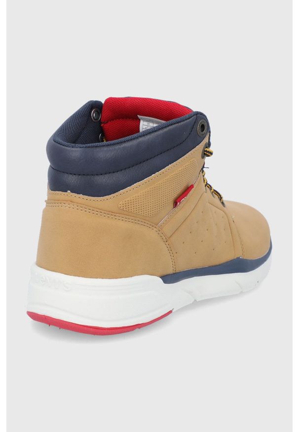 Levi's® - Levi's Buty dziecięce kolor beżowy. Okazja: na spotkanie biznesowe. Nosek buta: okrągły. Zapięcie: sznurówki. Kolor: beżowy. Materiał: guma. Styl: biznesowy