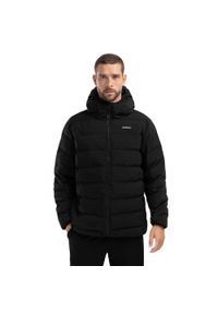 SIROKO - Wodoodporna kurtka puchowa męska Shelter. Typ kołnierza: kaptur. Kolor: czarny, czerwony, wielokolorowy. Materiał: puch #1