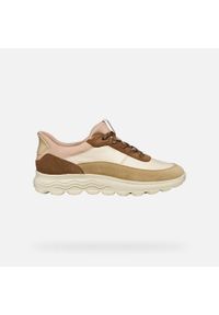 Femme Baskets Geox D SPHERICA PLUS Beige Beige Geox. Kolor: brązowy, wielokolorowy, beżowy