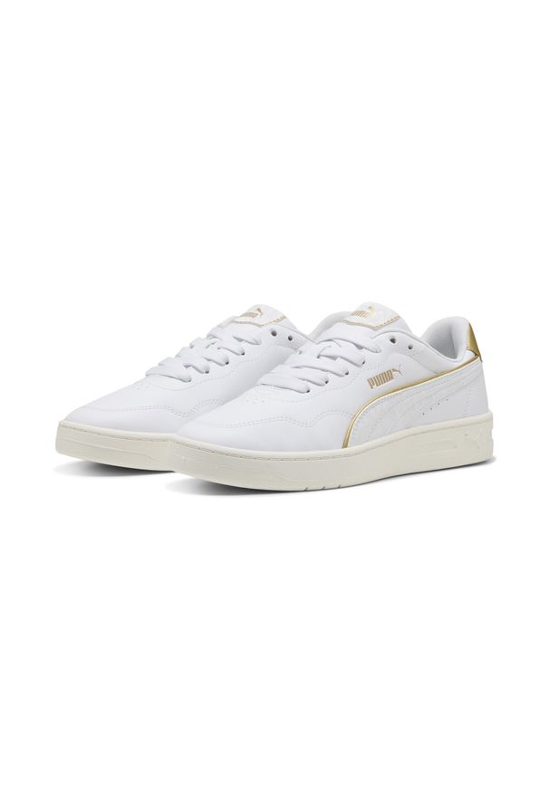 Puma - Damskie sneakersy Court Lally Day Night PUMA White Gold. Okazja: na co dzień. Kolor: biały, wielokolorowy, żółty