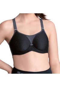 ANITA ACTIVE - Stanik do biegania Performance WireX z wysoki poziomem podtrzymywania. Kolor: czarny, biały, wielokolorowy. Materiał: poliester, elastan, poliamid. Rodzaj stanika: biustonosz z fiszbinami. Długość rękawa: na ramiączkach. Sport: bieganie #1