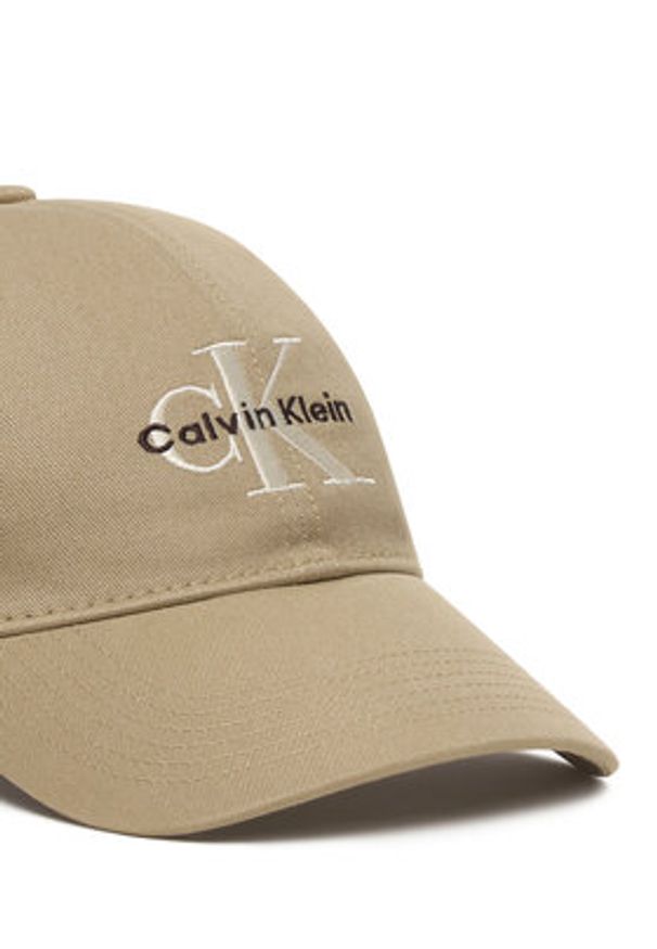 Calvin Klein Czapka z daszkiem Monologo Embroidery Baseball Cap LV04G5004G Beżowy. Kolor: beżowy. Materiał: bawełna