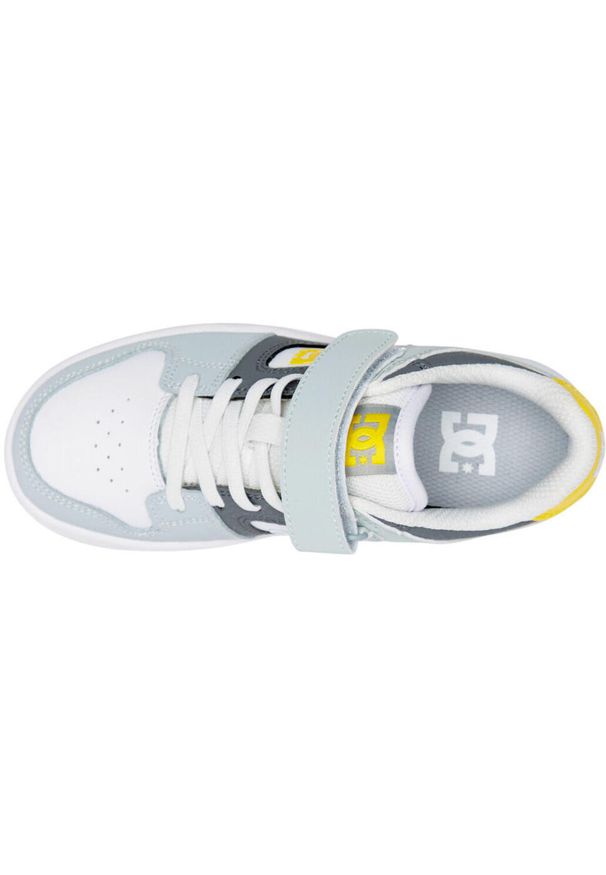 Buty DC Shoes Manteca 4 V, Dzieci. Kolor: biały. Materiał: skóra, materiał. Sport: turystyka piesza