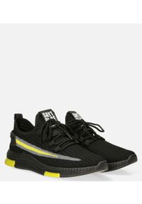 Casu - Czarne buty sportowe sznurowane casu 20a20/by. Kolor: żółty, wielokolorowy, czarny #2