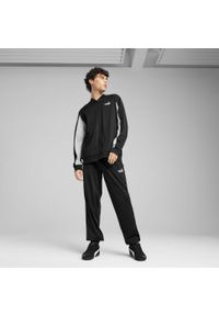 Puma - Męski dres inspirowany koszykówką z poliestru PUMA Black. Kolor: czarny, brązowy, zielony, wielokolorowy. Materiał: dresówka, poliester. Sport: koszykówka