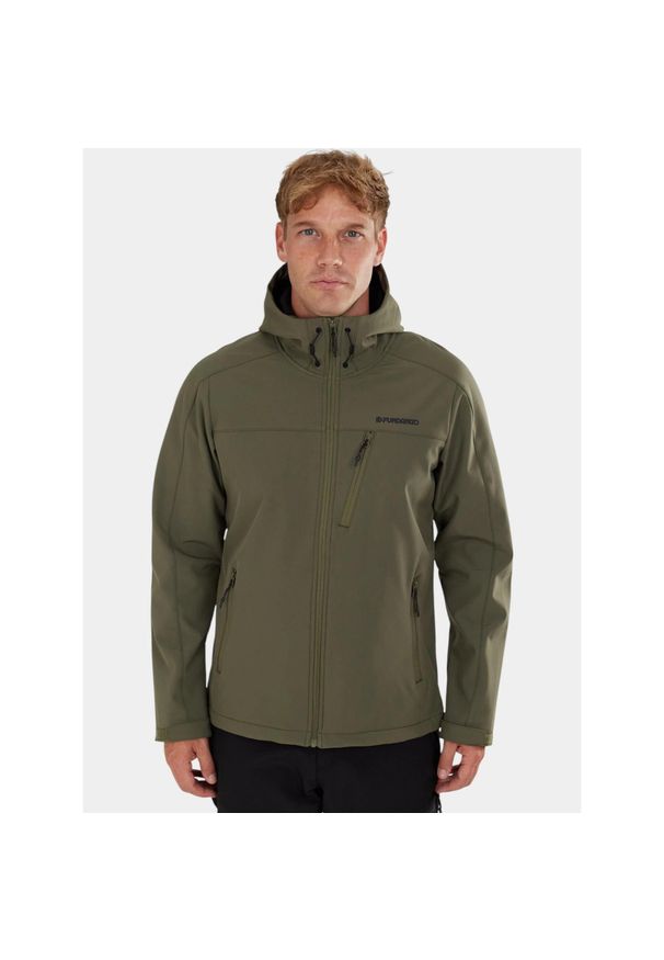 FUNDANGO - Kurtka Softshell Męska Fundango Fairbanks. Kolor: zielony. Materiał: softshell. Sport: turystyka piesza