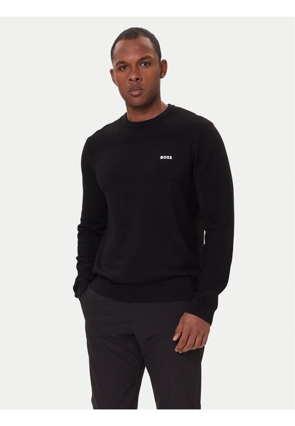 BOSS Sweter Momentum-X CN 50547507 Czarny Slim Fit. Kolor: czarny. Materiał: syntetyk