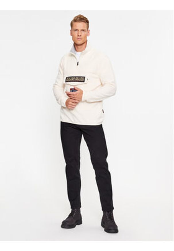 Napapijri Polar NP0A4HMZ Beżowy Regular Fit. Kolor: beżowy. Materiał: syntetyk, polar