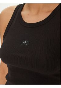 Calvin Klein Jeans Top J20J224762 Czarny Slim Fit. Kolor: czarny. Materiał: bawełna