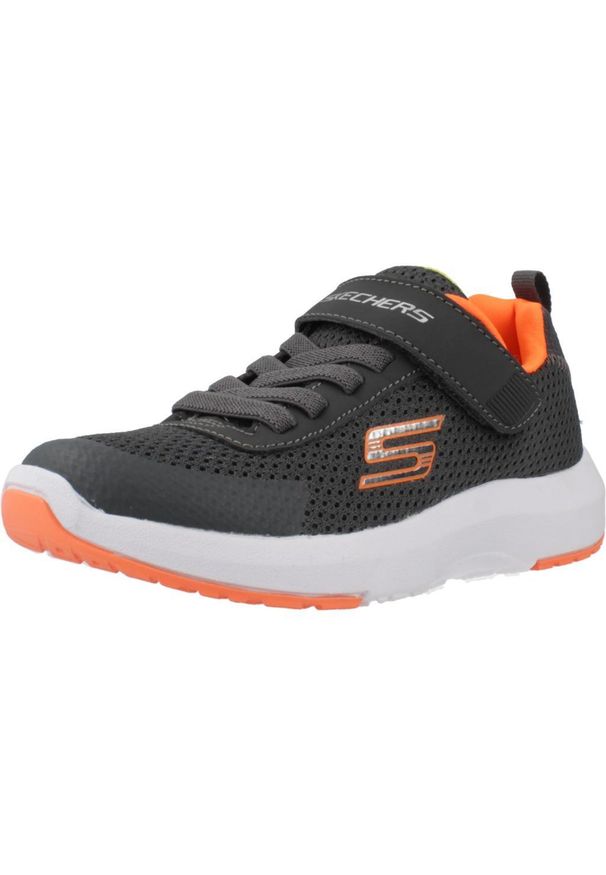 skechers - Kapcie SKECHERS DYNAMIC TREAD Szary. Kolor: szary. Materiał: tkanina, syntetyk. Model: Skechers Sport. Sport: turystyka piesza