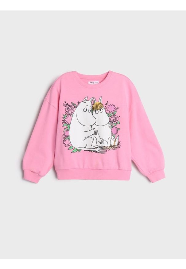 Sinsay - Bluza The Moomins - różowy. Kolor: różowy