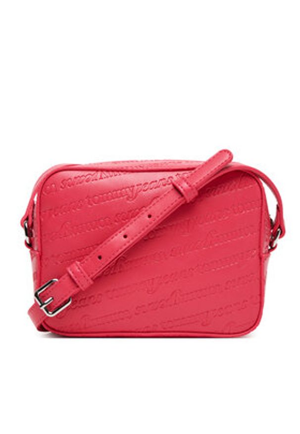 Tommy Jeans Torebka Tjw Must Aop Camera Bag AW0AW17865 Bordowy. Kolor: czerwony. Materiał: skórzane