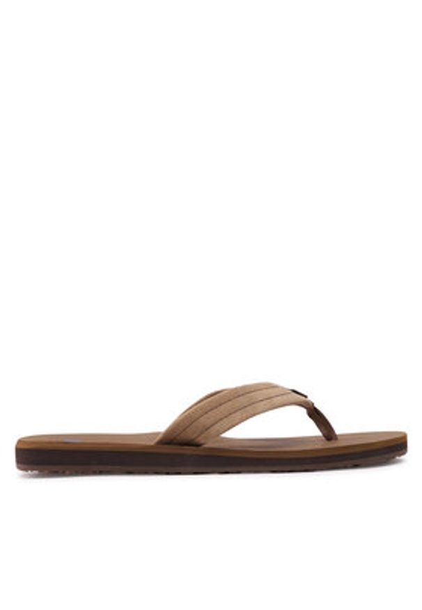 Quiksilver Japonki AQYL101323 Brązowy. Kolor: brązowy. Materiał: skóra, zamsz