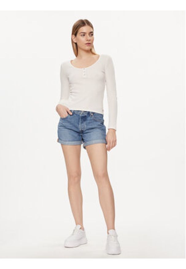 Levi's® Bluzka Dry Goods A7312-0000 Écru Slim Fit. Materiał: bawełna, syntetyk