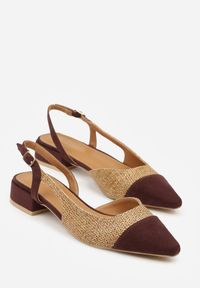 Born2be - Brązowe Sandały z Plecionką Fourash. Zapięcie: sprzączka. Kolor: brązowy. Materiał: jeans. Sezon: lato. Styl: klasyczny, elegancki #8