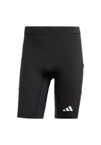 Adidas - Legginsy Own the Run Short. Kolor: czarny. Materiał: materiał. Sport: bieganie