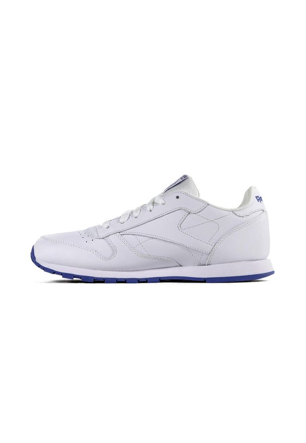 Buty do chodzenia dla dzieci Reebok Classic Leather. Zapięcie: sznurówki. Kolor: biały. Materiał: tkanina, materiał, skóra, syntetyk. Szerokość cholewki: normalna. Model: Reebok Classic. Sport: turystyka piesza