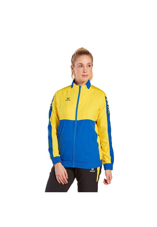 ERIMA - Damska marynarka do prezentacji Erima Six Wings. Kolor: żółty, niebieski, wielokolorowy. Sport: piłka ręczna