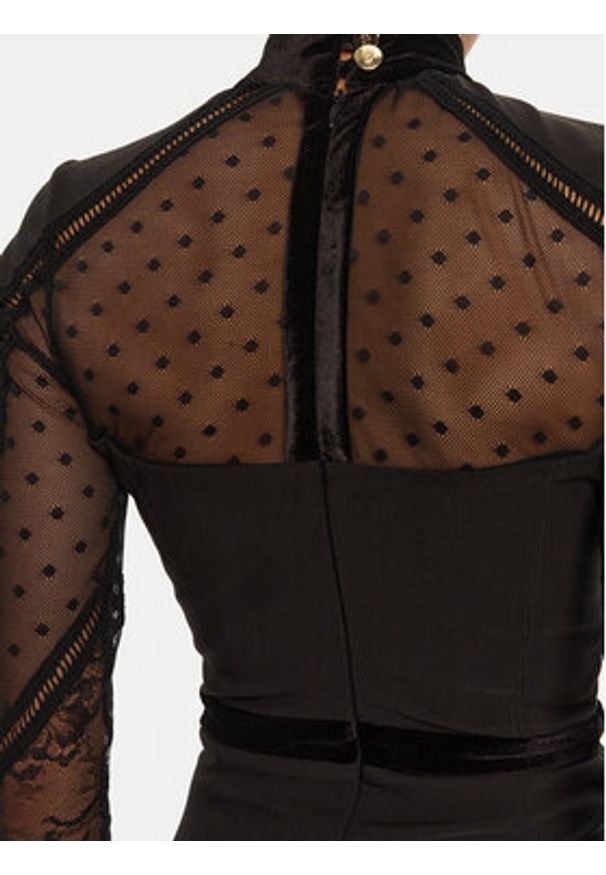 Babylon Sukienka koktajlowa EL0701 Czarny Slim Fit. Kolor: czarny. Materiał: syntetyk. Styl: wizytowy