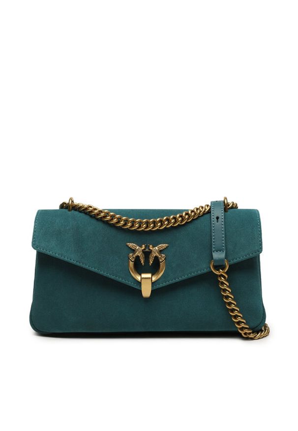 Pinko Torebka Cupido Baguette . AI 23-24 PLTT 101750 A0F6 Zielony. Kolor: zielony. Materiał: skórzane, zamszowe