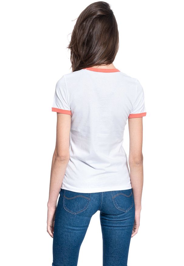 Lee - DAMSKI T-SHIRT LEE RINGER TEE SLIM FIT BRIGHT WHITE L40PEPLJ 112108662