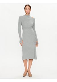 Calvin Klein Sukienka dzianinowa K20K205780 Szary Regular Fit. Kolor: szary. Materiał: dzianina, syntetyk #1