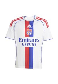 Adidas - Oficjalna koszulka piłkarska dla dzieci ADIDAS Olympique Lyonnais 25/26 domowa. Sport: piłka nożna